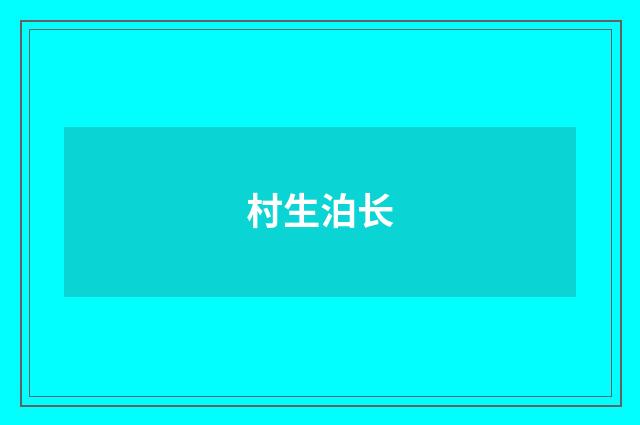村生泊长