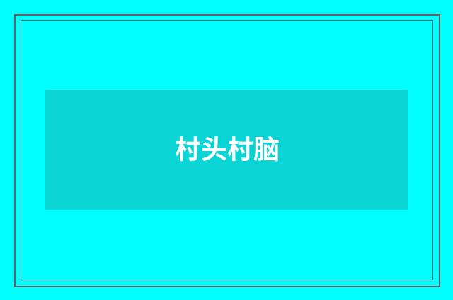 村头村脑