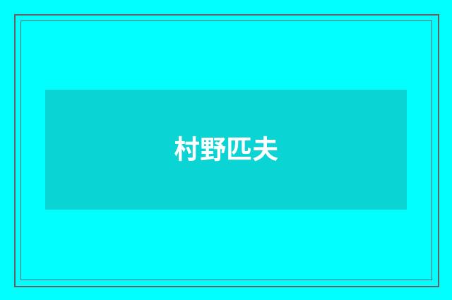 村野匹夫