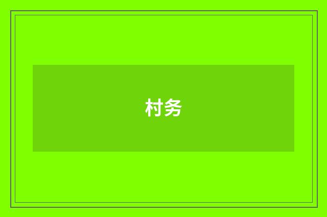 村务