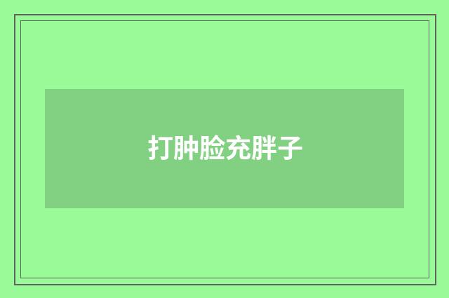 打肿脸充胖子