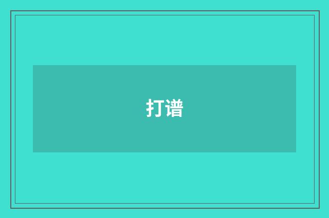 打谱