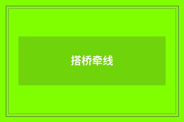 搭桥牵线