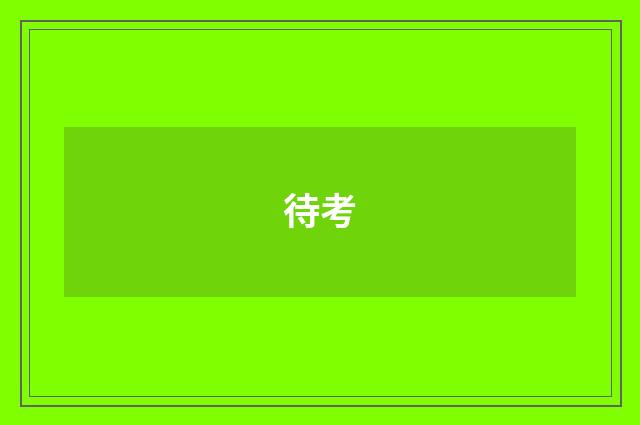 待考