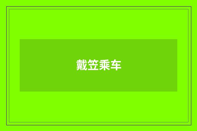 戴笠乘车