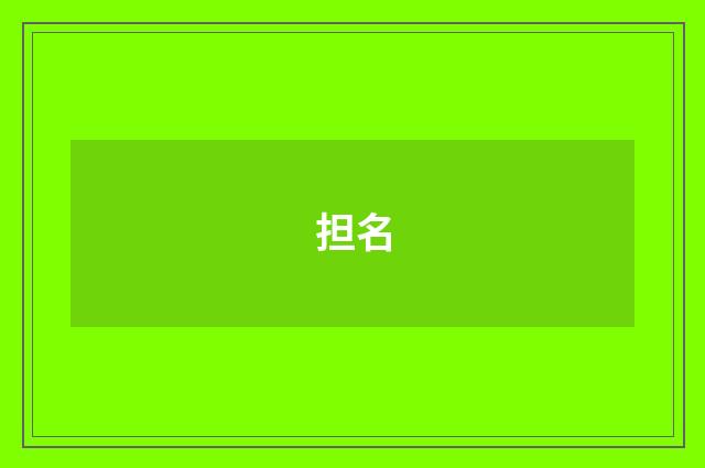 担名
