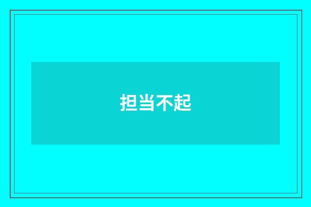 担当不起