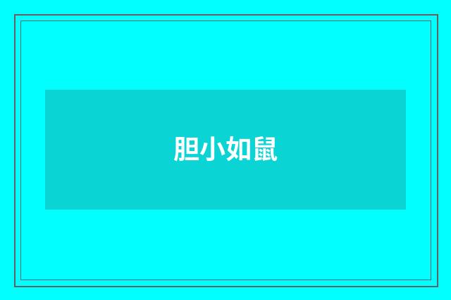 胆小如鼠