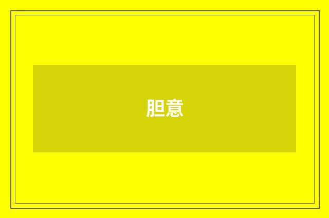 胆意
