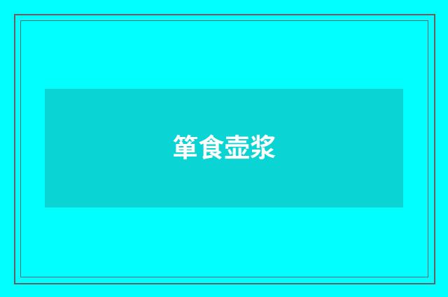 箪食壶浆