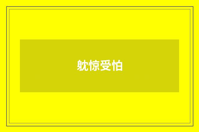 躭惊受怕