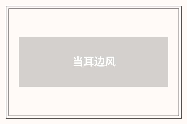 当耳边风