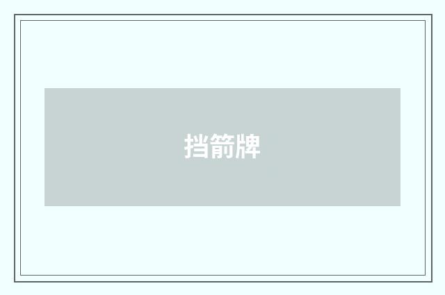 挡箭牌