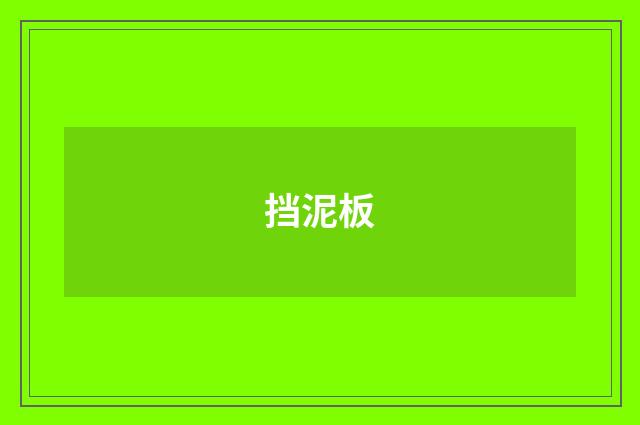 挡泥板