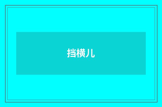 挡横儿