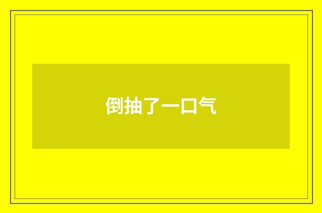 倒抽了一口气