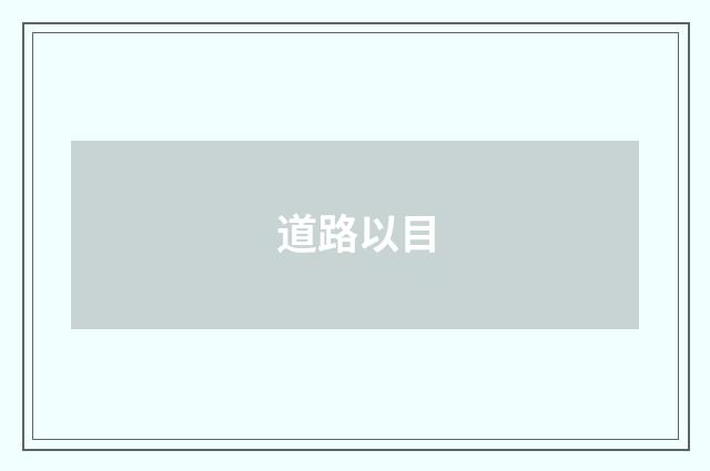 道路以目