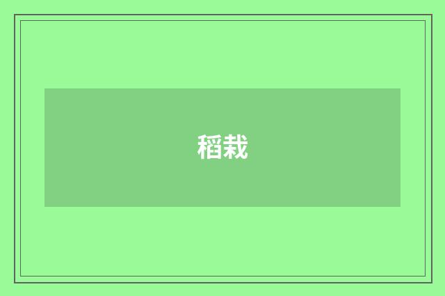 稻栽