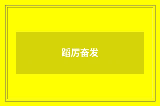 蹈厉奋发