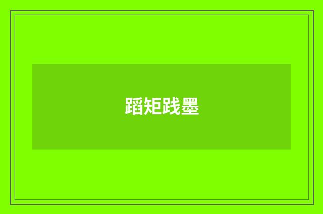 蹈矩践墨