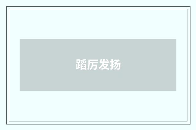 蹈厉发扬