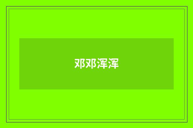 邓邓浑浑