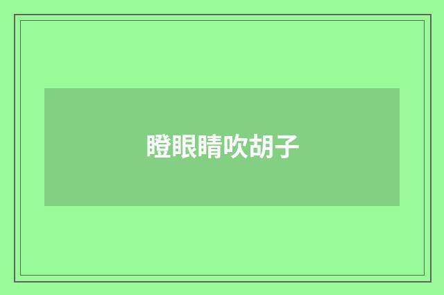 瞪眼睛吹胡子