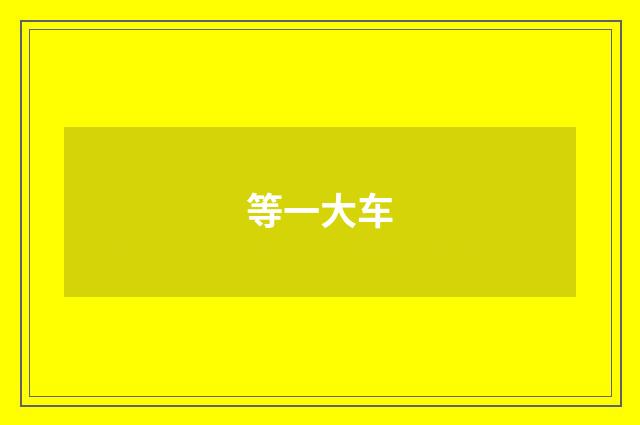 等一大车