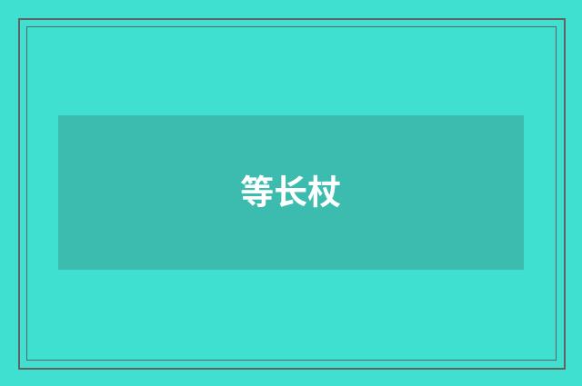等长杖