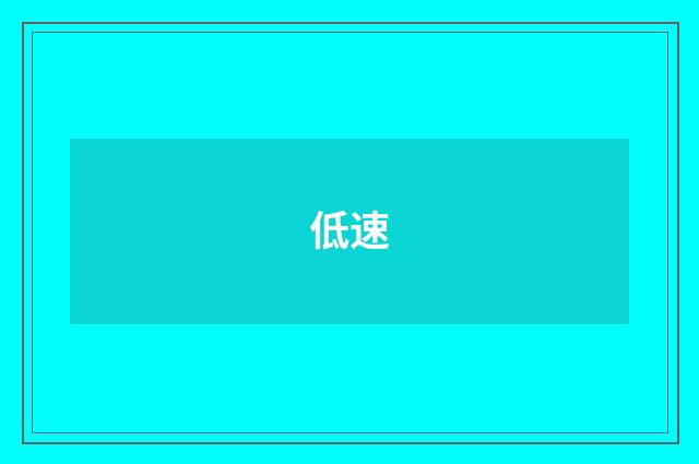 低速