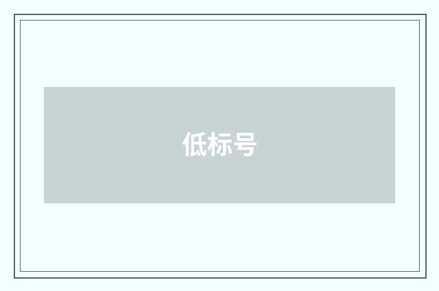 低标号