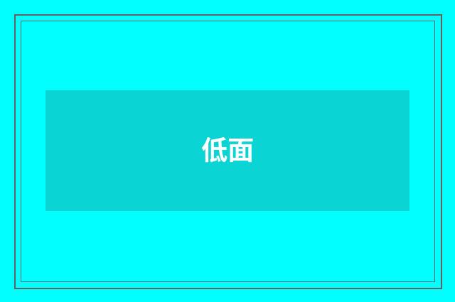 低面