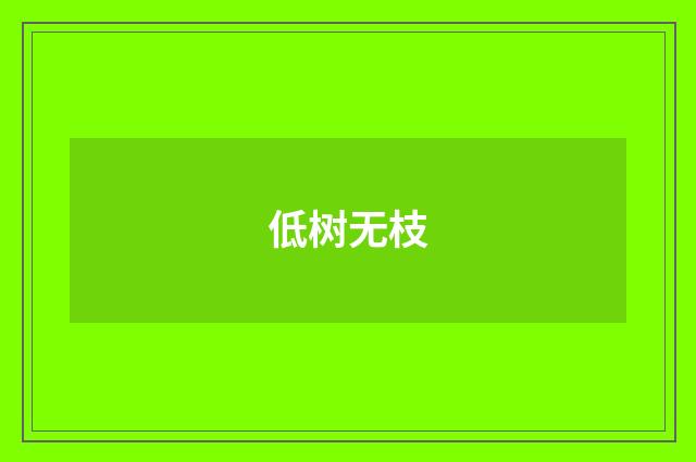 低树无枝
