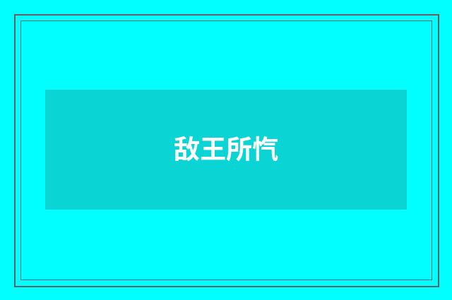 敌王所忾