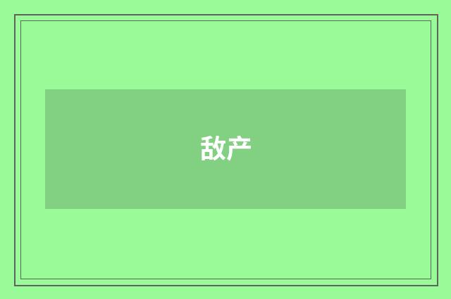 敌产