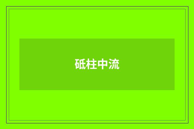 砥柱中流