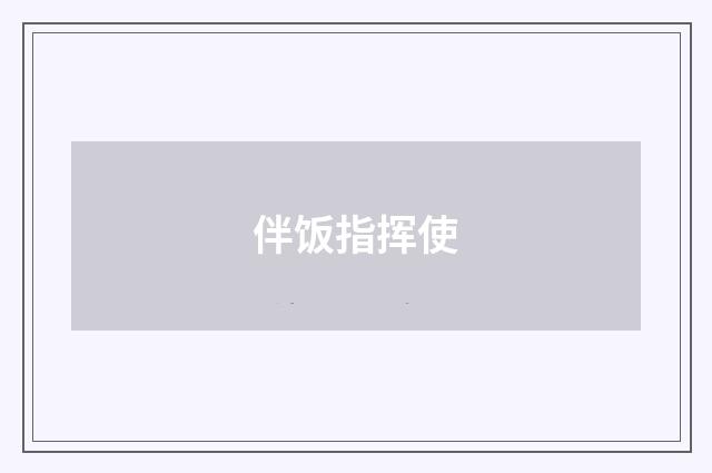 伴饭指挥使