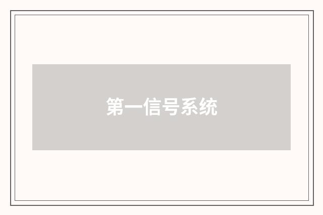 第一信号系统