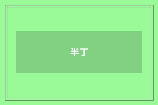 半丁