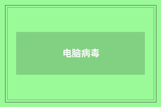 电脑病毒