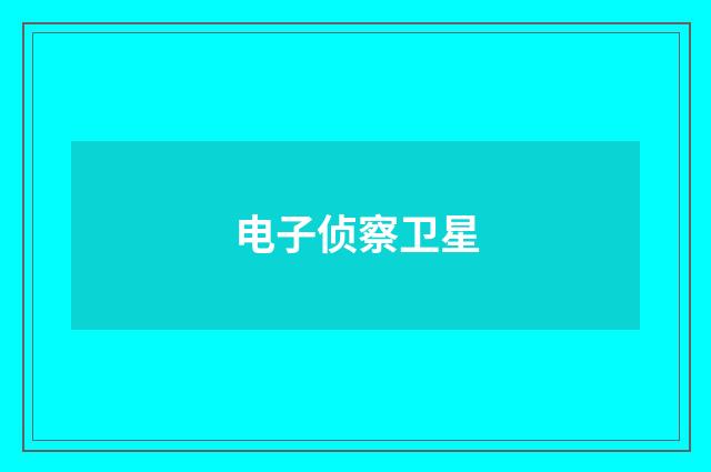 电子侦察卫星