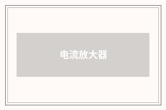 电流放大器