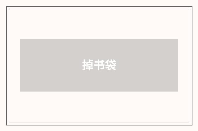 掉书袋