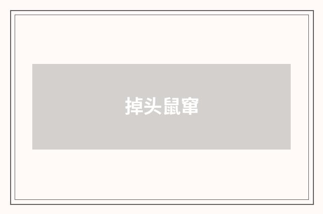 掉头鼠窜