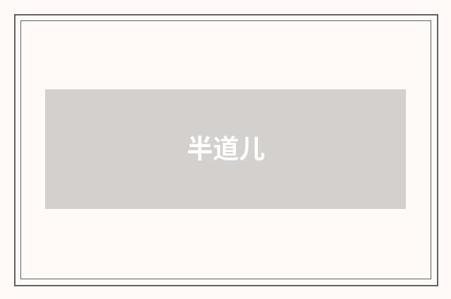 半道儿