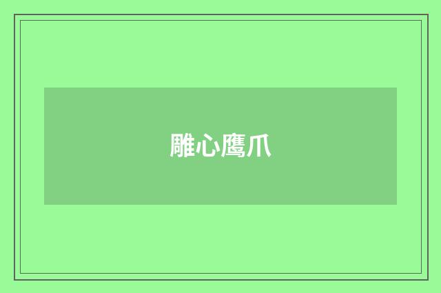 雕心鹰爪