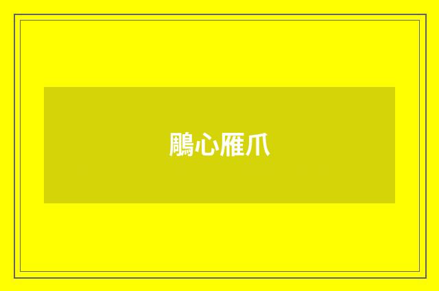 鵰心雁爪