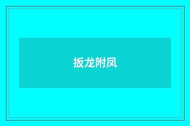 扳龙附凤