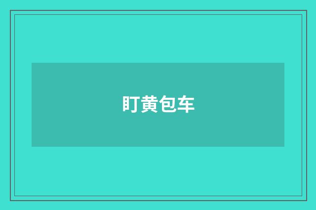 盯黄包车