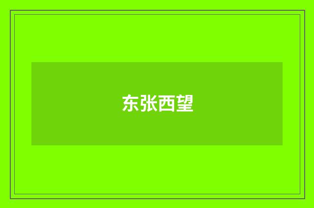 东张西望